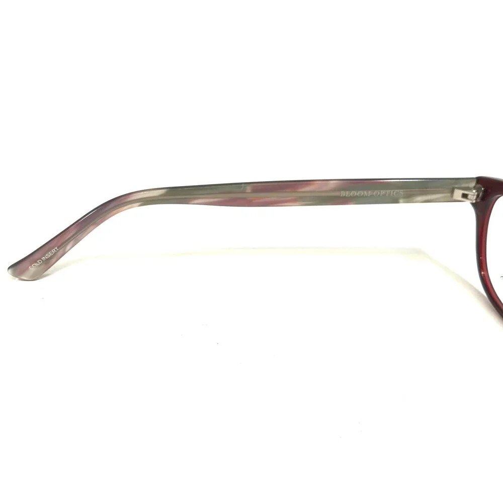 Bloom Optics Eyeglasses Frames CHARLOTTE BU Red Gray Green Marble Arms 49-17-140